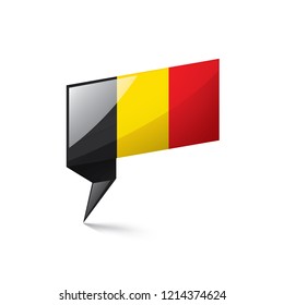 Belgium flag, vector illustration on a white background