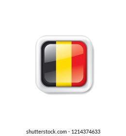 Belgium flag, vector illustration on a white background
