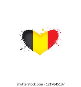 Belgium flag, vector illustration on a white background