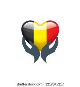 Belgium flag, vector illustration on a white background
