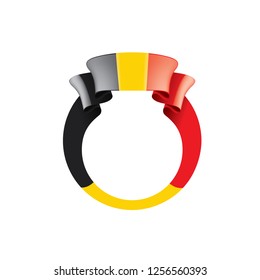 Belgium flag, vector illustration on a white background