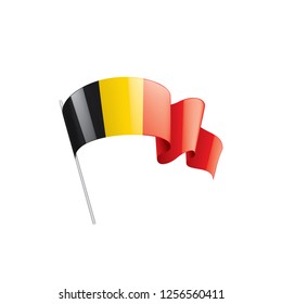 Belgium flag, vector illustration on a white background