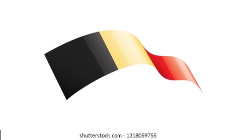 Belgium flag, vector illustration on a white background