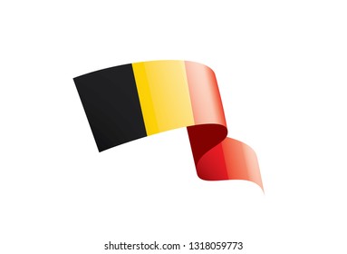 Belgium flag, vector illustration on a white background