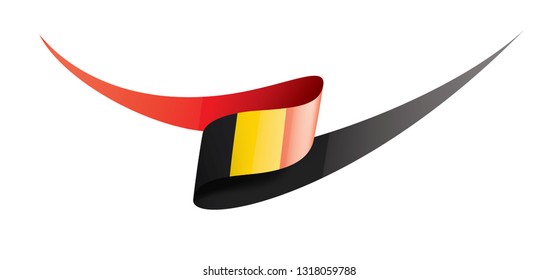 Belgium flag, vector illustration on a white background