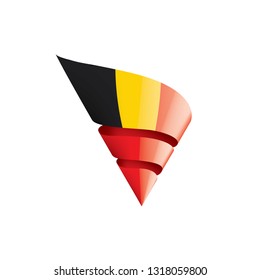 Bandera de Bélgica, Ilustración vectorial en un fondo blanco