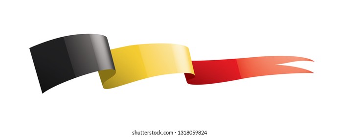 Belgium flag, vector illustration on a white background