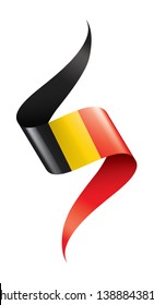 Belgium flag, vector illustration on a white background