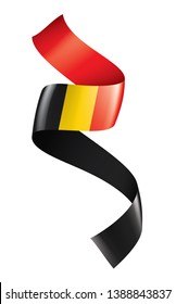 Belgium flag, vector illustration on a white background