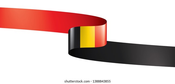Belgium flag, vector illustration on a white background