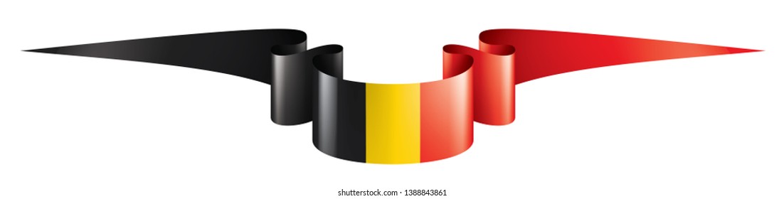 Belgium flag, vector illustration on a white background