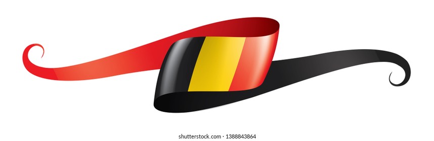 Belgium flag, vector illustration on a white background