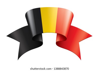 Belgium flag, vector illustration on a white background