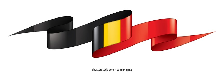 Belgium flag, vector illustration on a white background