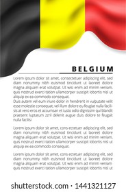 Belgium flag, vector illustration on a white background
