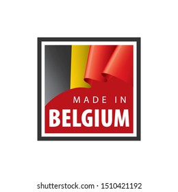 Belgium flag, vector illustration on a white background