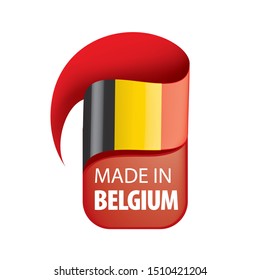 Belgium flag, vector illustration on a white background