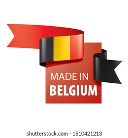 Belgium flag, vector illustration on a white background