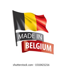 Belgium flag, vector illustration on a white background