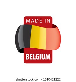 Belgium flag, vector illustration on a white background
