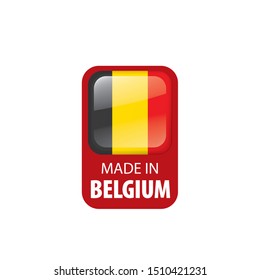 Belgium flag, vector illustration on a white background