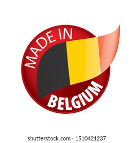 Belgium flag, vector illustration on a white background