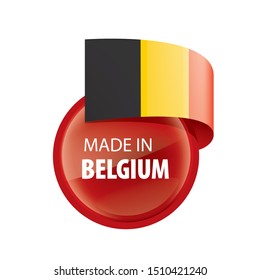 Belgium flag, vector illustration on a white background