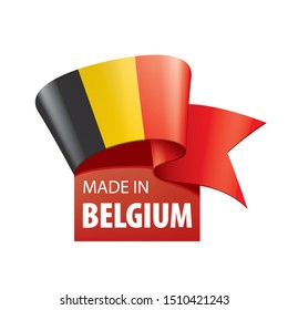 Belgium flag, vector illustration on a white background