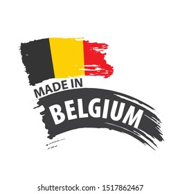 Belgium flag, vector illustration on a white background