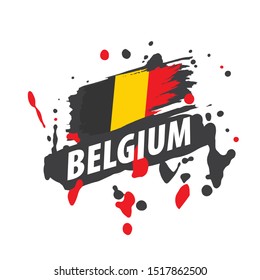 Belgium flag, vector illustration on a white background