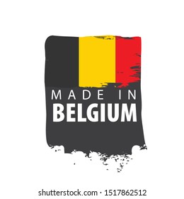 Belgium flag, vector illustration on a white background