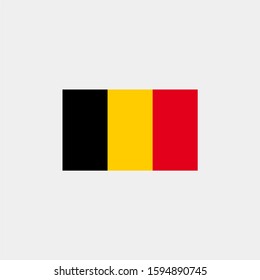 Belgium flag. Vector illustration on gray background. The european union flag