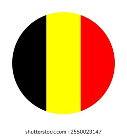 Ilustração do vetor da bandeira da Bélgica. Bandeira simples Bélgica ícone emoji design.