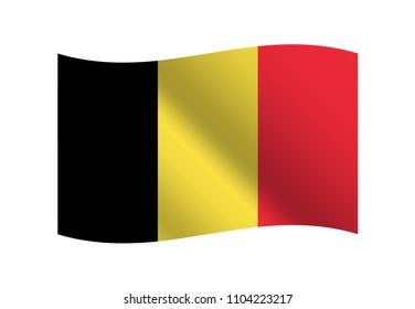 Belgium flag, Vector image and icon