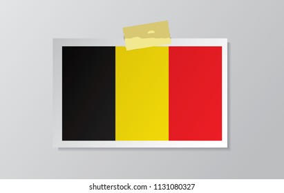 belgium flag vector with plaster