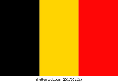 Belgium flag vector. Flag of Belgium sign isolated. National flag of Belgium flat symbol icon for printing of any size. EPS 10