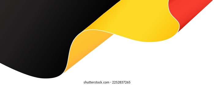 Belgium  flag wave  isolated  on png or transparent background,Symbol Belgium,template for banner,card,advertising ,promote,and business matching country poster, vector illustration