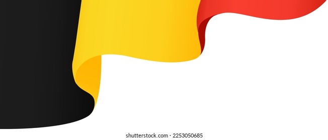 Onda de bandera belga aislada en fondo png o transparente,Symbol Bélgica,plantilla para banner,tarjeta,publicidad ,promoción y afiche de país de correspondencia comercial, ilustración vectorial