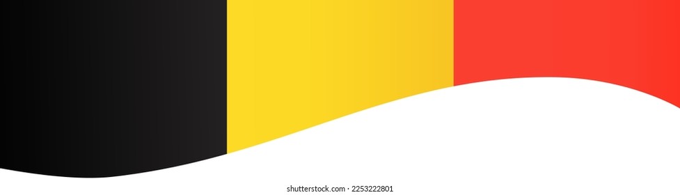 Belgium  flag wave  isolated  on png or transparent background,Symbol Belgium,template for banner,card,advertising ,promote,and business matching country poster, vector illustration