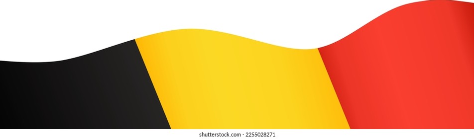 Belgium  flag wave  isolated  on png or transparent background