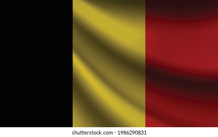 Belgium flag waving. background for patriotic and national design. vector illustration 