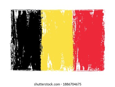 Belgien Flagge.Grunge Flagge von Belgien.