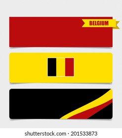 Belgium, Flags concept design. Vector illustration.