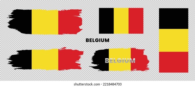 Belgien Flaggen, Vektorgrafik-Set