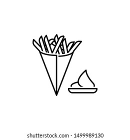 Belgium, fries icon. Element of Belgium icon