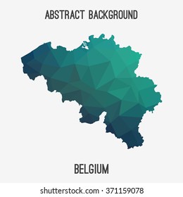 Belgium in geometric polygonal style.Abstract tessellation,modern design background. Vector illustration EPS8