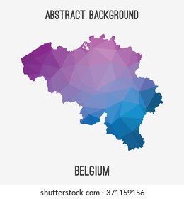 Belgium in geometric polygonal style.Abstract tessellation,modern design background. Vector illustration EPS8