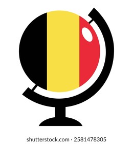 Belgium globe national flag icon