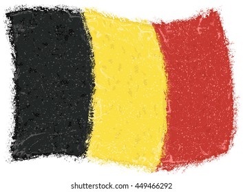 Belgium grunge flag
