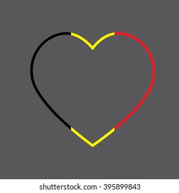 Belgium heart-vector